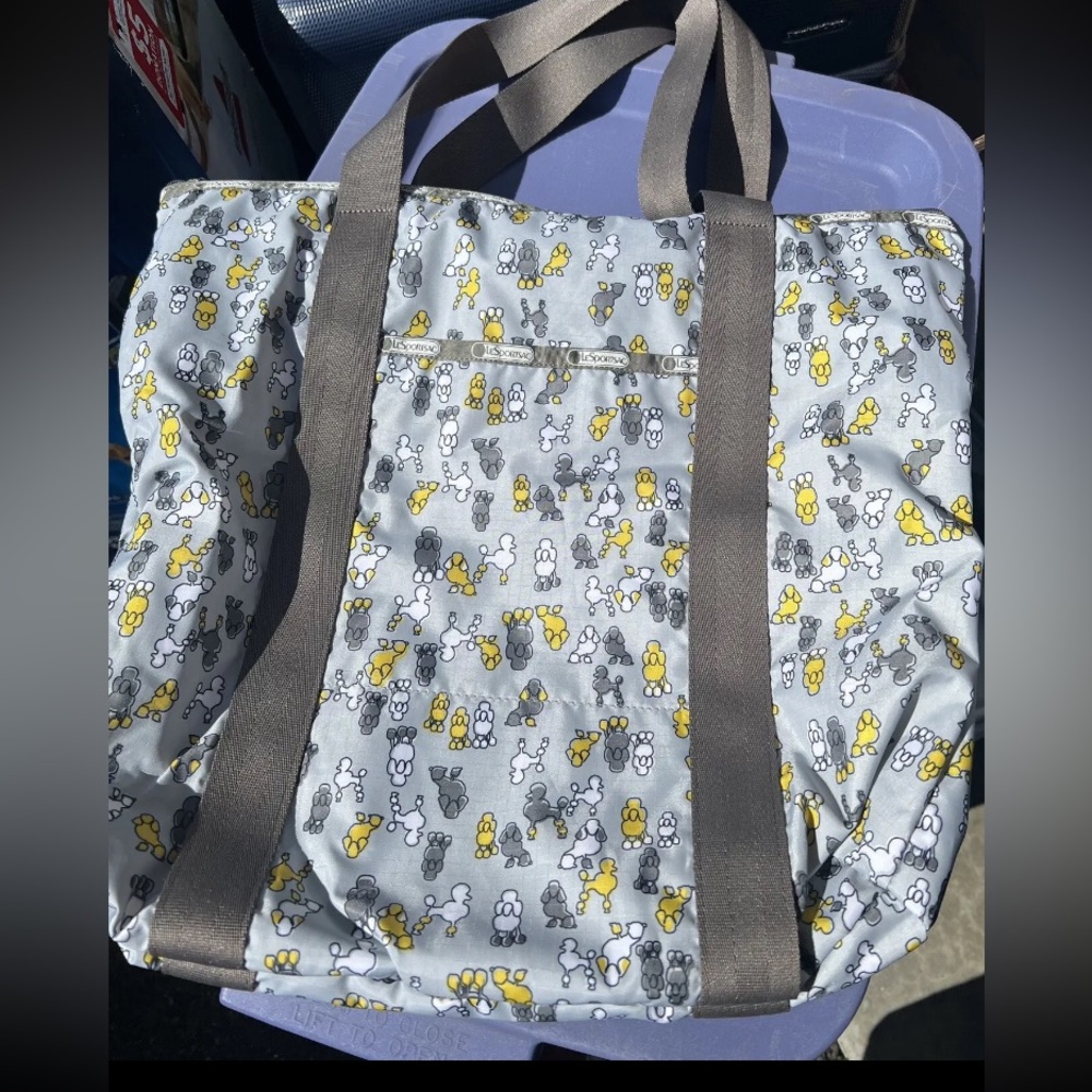 Two LeSportsac Purses with Little Poodles Set